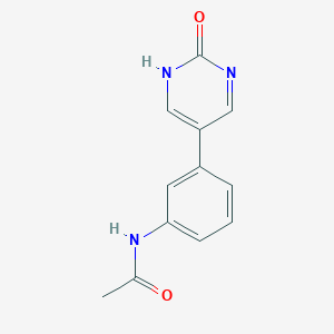 molecular formula C12H11N3O2 B6385645 5-(3-Acetylaminophenyl)-2-hydroxypyrimidine, 95% CAS No. 1111113-88-2