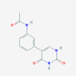 molecular formula C12H11N3O3 B6385648 5-(3-Acetylaminophenyl)-(2,4)-dihydroxypyrimidine, 95% CAS No. 1261904-75-9