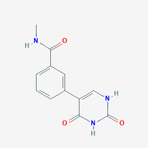 molecular formula C12H11N3O3 B6385657 (2,4)-Dihydroxy-5-[3-(N-methylaminocarbonyl)phenyl]pyrimidine, 95% CAS No. 1261980-04-4