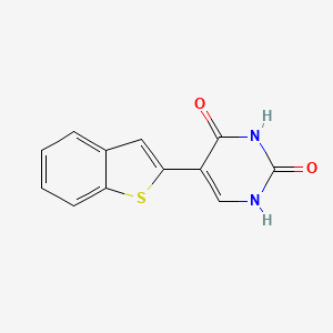 molecular formula C12H8N2O2S B6385670 5-[Benzo(b)thiophen-2-yl]-(2,4)-dihydroxypyrimidine, 95% CAS No. 1261896-46-1