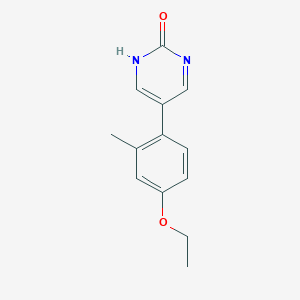 B6385672 5-(4-Ethoxy-2-methylphenyl)-2-hydroxypyrimidine, 95% CAS No. 1111109-07-9