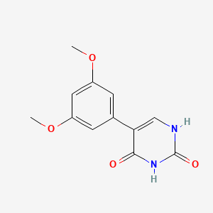 molecular formula C12H12N2O4 B6385677 (2,4)-Dihydroxy-5-(3,5-dimethoxyphenyl)pyrimidine, 95% CAS No. 1261952-96-8