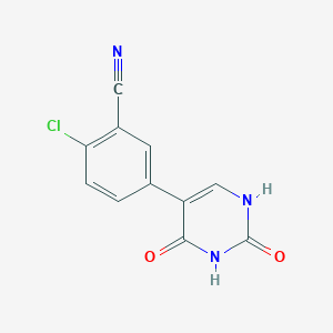 molecular formula C11H6ClN3O2 B6385686 5-(4-Chloro-3-cyanophenyl)-(2,4)-dihydroxypyrimidine CAS No. 1261986-61-1