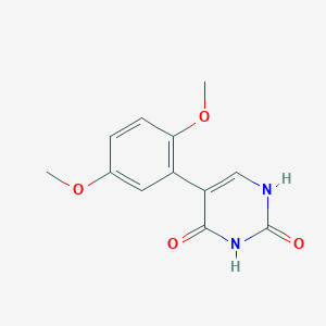 molecular formula C12H12N2O4 B6385691 (2,4)-Dihydroxy-5-(2,5-dimethoxyphenyl)pyrimidine, 95% CAS No. 127236-05-9