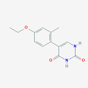 molecular formula C13H14N2O3 B6385692 (2,4)-Dihydroxy-5-(4-ethoxy-2-methylphenyl)pyrimidine CAS No. 1261896-47-2