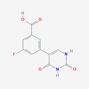 molecular formula C11H7FN2O4 B6385718 5-(3-Carboxy-5-fluorophenyl)-(2,4)-dihydroxypyrimidine, 95% CAS No. 1261965-88-1