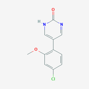 molecular formula C11H9ClN2O2 B6385739 5-(4-Chloro-2-methoxyphenyl)-2-hydroxypyrimidine CAS No. 1111113-84-8