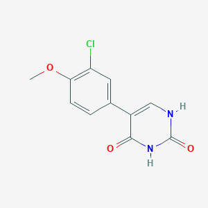 molecular formula C11H9ClN2O3 B6385755 5-(3-Chloro-4-methoxyphenyl)-(2,4)-dihydroxypyrimidine, 95% CAS No. 1261991-50-7