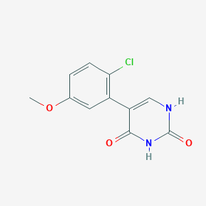 molecular formula C11H9ClN2O3 B6385763 5-(2-Chloro-5-methoxyphenyl)-(2,4)-dihydroxypyrimidine, 95% CAS No. 1261896-49-4