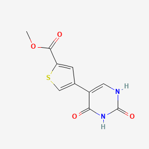 (2,4)-Dihydroxy-5-[5-(methoxycarbonyl)thiophen-3-yl]pyrimidine, 95%