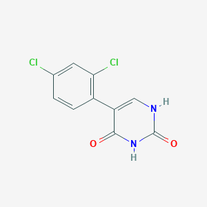 molecular formula C10H6Cl2N2O2 B6385782 5-(2,4-Dichlorophenyl)-(2,4)-dihydroxypyrimidine, 95% CAS No. 1261910-00-2