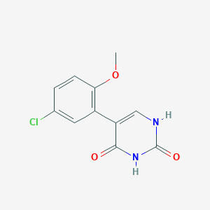 molecular formula C11H9ClN2O3 B6385792 5-(5-Chloro-2-methoxyphenyl)-(2,4)-dihydroxypyrimidine, 95% CAS No. 1261953-44-9