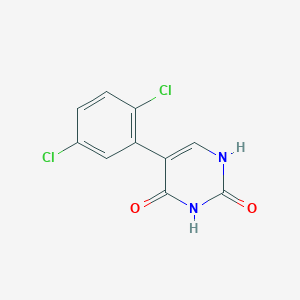 molecular formula C10H6Cl2N2O2 B6385799 5-(2,5-Dichlorophenyl)-(2,4)-dihydroxypyrimidine, 95% CAS No. 1261923-61-8