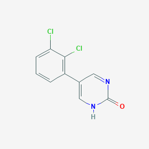 molecular formula C10H6Cl2N2O B6385800 5-(2,3-Dichlorophenyl)-2-hydroxypyrimidine, 95% CAS No. 1111108-08-7