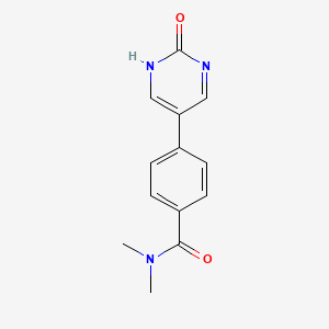 molecular formula C13H13N3O2 B6385803 5-[4-(N,N-Dimethylaminocarbonyl)phenyl]-2-hydroxypyrimidine, 95% CAS No. 1111113-45-1