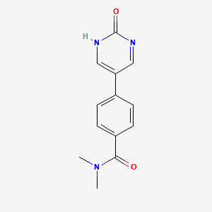 molecular formula C13H13N3O2 B6385803 5-[4-(N,N-Dimethylaminocarbonyl)phenyl]-2-hydroxypyrimidine CAS No. 1111113-45-1