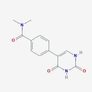 molecular formula C13H13N3O3 B6385810 (2,4)-Dihydroxy-5-[4-(N,N-dimethylaminocarbonyl)phenyl]pyrimidine, 95% CAS No. 1261934-82-0
