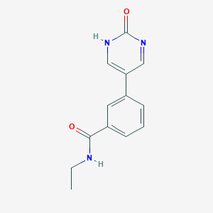 molecular formula C13H13N3O2 B6385818 5-[3-(N-Ethylaminocarbonyl)phenyl]-2-hydroxypyrimidine, 95% CAS No. 1111113-97-3