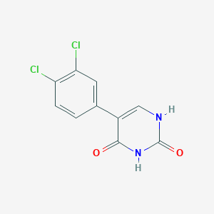 molecular formula C10H6Cl2N2O2 B6385837 5-(3,4-Dichlorophenyl)-(2,4)-dihydroxypyrimidine, 95% CAS No. 857475-27-5