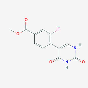 (2,4)-Dihydroxy-5-(2-fluoro-4-methoxycarbonylphenyl)pyrimidine