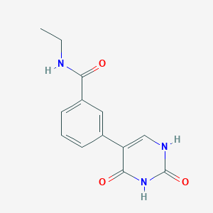 molecular formula C13H13N3O3 B6385849 (2,4)-Dihydroxy-5-[3-(N-ethylaminocarbonyl)phenyl]pyrimidine, 95% CAS No. 1261896-50-7