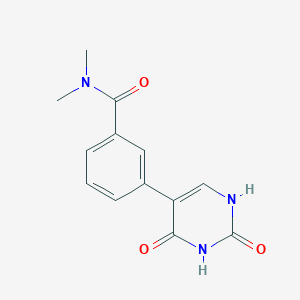 molecular formula C13H13N3O3 B6385851 (2,4)-Dihydroxy-5-[3-(N,N-dimethylaminocarbonyl)phenyl]pyrimidine, 95% CAS No. 1261986-95-1