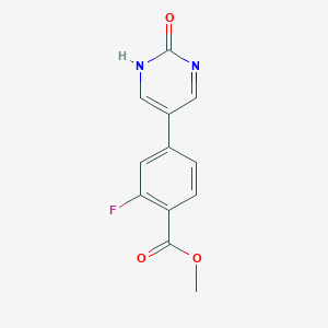 5-(3-Fluoro-4-methoxycarbonylphenyl)-2-hydroxypyrimidine