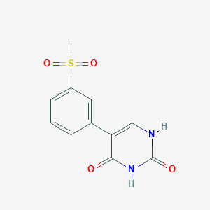 molecular formula C11H10N2O4S B6385900 (2,4)-Dihydroxy-5-(3-methylsulfonylphenyl)pyrimidine, 95% CAS No. 1261966-04-4
