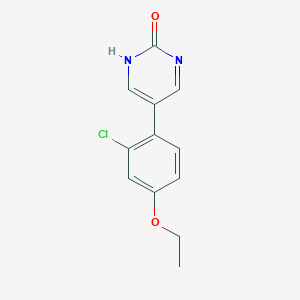 molecular formula C12H11ClN2O2 B6385961 5-(2-Chloro-4-ethoxyphenyl)-2-hydroxypyrimidine, 95% CAS No. 1111113-09-7