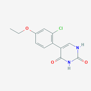 molecular formula C12H11ClN2O3 B6385996 5-(2-Chloro-4-ethoxyphenyl)-(2,4)-dihydroxypyrimidine, 95% CAS No. 1261943-68-3