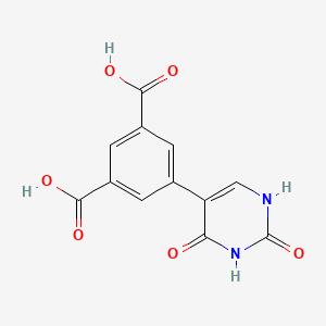 molecular formula C12H8N2O6 B6386030 5-(3,5-Dicarboxyphenyl)-(2,4)-dihydroxypyrimidine, 95% CAS No. 1261904-04-4