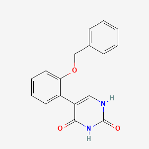 molecular formula C17H14N2O3 B6386066 5-(2-Benzyloxyphenyl)-(2,4)-dihydroxypyrimidine, 95% CAS No. 1261934-94-4