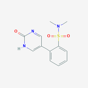 molecular formula C12H13N3O3S B6386080 5-(2-N,N-Dimethylsulfamoylphenyl)-2-hydroxypyrimidine, 95% CAS No. 1261987-62-5