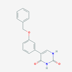 molecular formula C17H14N2O3 B6386082 5-(3-Benzyloxyphenyl)-(2,4)-dihydroxypyrimidine, 95% CAS No. 1261902-78-6