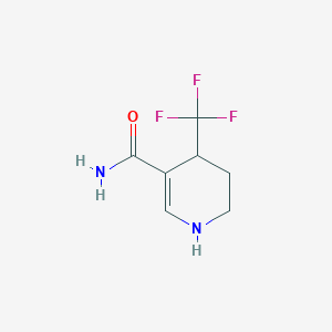 molecular formula C7H9F3N2O B063861 4-(三氟甲基)-1,4,5,6-四氢吡啶-3-甲酰胺 CAS No. 175204-83-8
