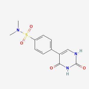 molecular formula C12H13N3O4S B6386103 (2,4)-Dihydroxy-5-(4-N,N-dimethylsulfamoylphenyl)pyrimidine, 95% CAS No. 1261966-21-5