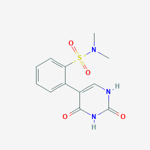 molecular formula C12H13N3O4S B6386107 (2,4)-Dihydroxy-5-(2-N,N-dimethylsulfamoylphenyl)pyrimidine, 95% CAS No. 1261953-57-4