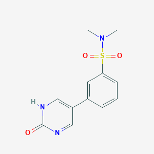 molecular formula C12H13N3O3S B6386121 5-(3-N,N-Dimethylsulfamoylphenyl)-2-hydroxypyrimidine, 95% CAS No. 1261944-07-3