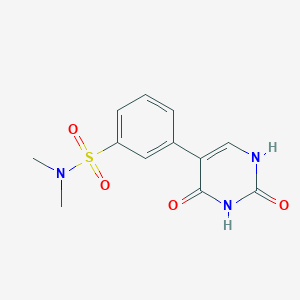 molecular formula C12H13N3O4S B6386128 (2,4)-Dihydroxy-5-(3-N,N-dimethylsulfamoylphenyl)pyrimidine, 95% CAS No. 1261987-68-1