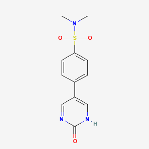 molecular formula C12H13N3O3S B6386136 5-(4-N,N-Dimethylsulfamoylphenyl)-2-hydroxypyrimidine, 95% CAS No. 1261991-66-5