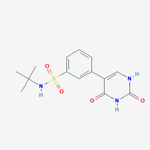 molecular formula C14H17N3O4S B6386145 5-(3-t-Butylsulfamoylphenyl)-(2,4)-dihydroxypyrimidine, 95% CAS No. 1261902-81-1