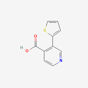 molecular formula C10H7NO2S B6386192 3-(Thiophen-2-yl)Isonicotinic acid, 95% CAS No. 1261903-04-1