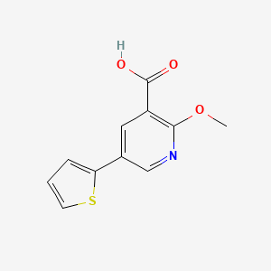 2-Methoxy-5-(thiophen-2-yl)nicotinic acid, 95%