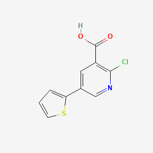 molecular formula C10H6ClNO2S B6386261 2-Chloro-5-(thiophen-2-yl)nicotinic acid, 95% CAS No. 865169-81-9