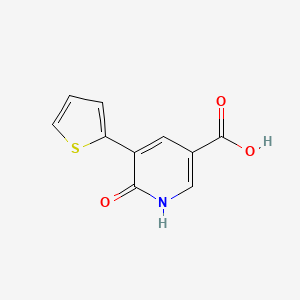 molecular formula C10H7NO3S B6386268 6-Hydroxy-5-(thiophen-2-YL)nicotinic acid CAS No. 1261991-69-8