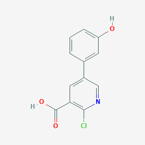 2-Chloro-5-(3-hydroxyphenyl)nicotinic acid, 95%