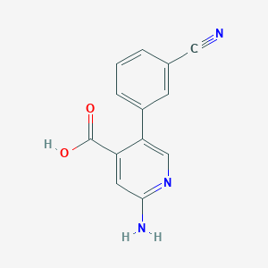 2-Amino-5-(3-cyanophenyl)isonicotinic acid, 95%