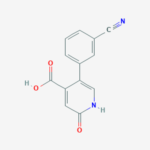 5-(3-Cyanophenyl)-2-hydroxyisonicotinic acid, 95%