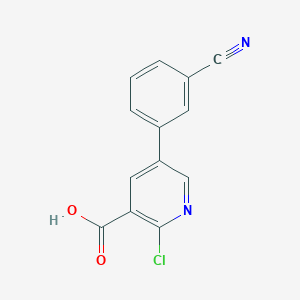 2-Chloro-5-(3-cyanophenyl)nicotinic acid, 95%