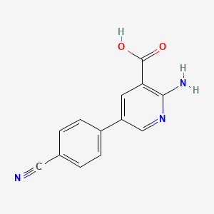 2-Amino-5-(4-cyanophenyl)nicotinic acid, 95%